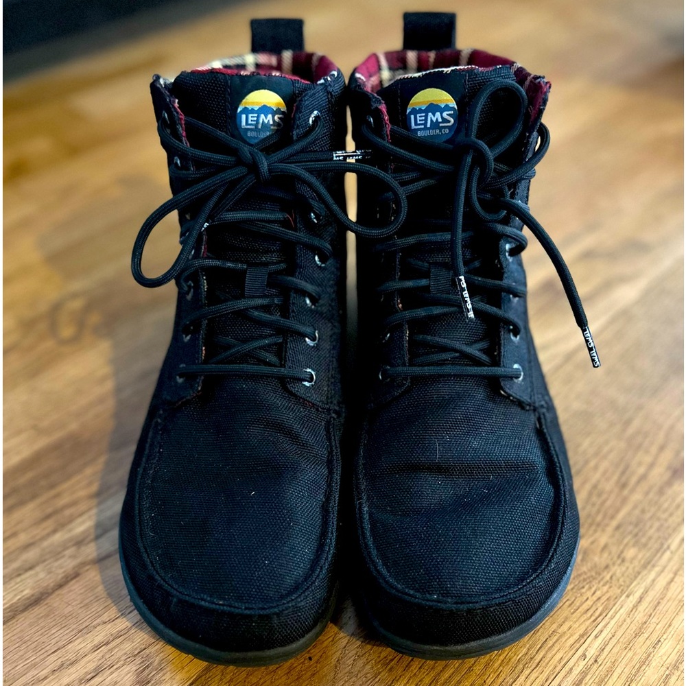 Lems Boulder Boot -Nylon Zero-drop boots  Black Men’s size 12